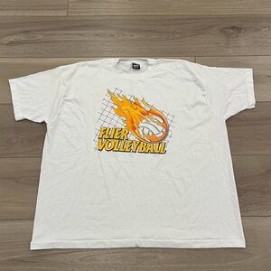 Vintage Flier Volleyball Sports Shirt XXXL White Single Stitch 90s